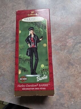 Hallmark Keepsake Harley-Davidson Barbie Ornament - Black & Red